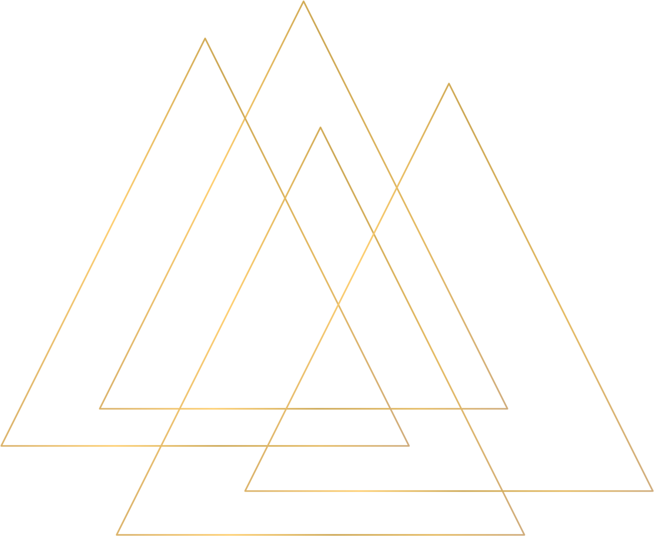 Gold Triangles Outline