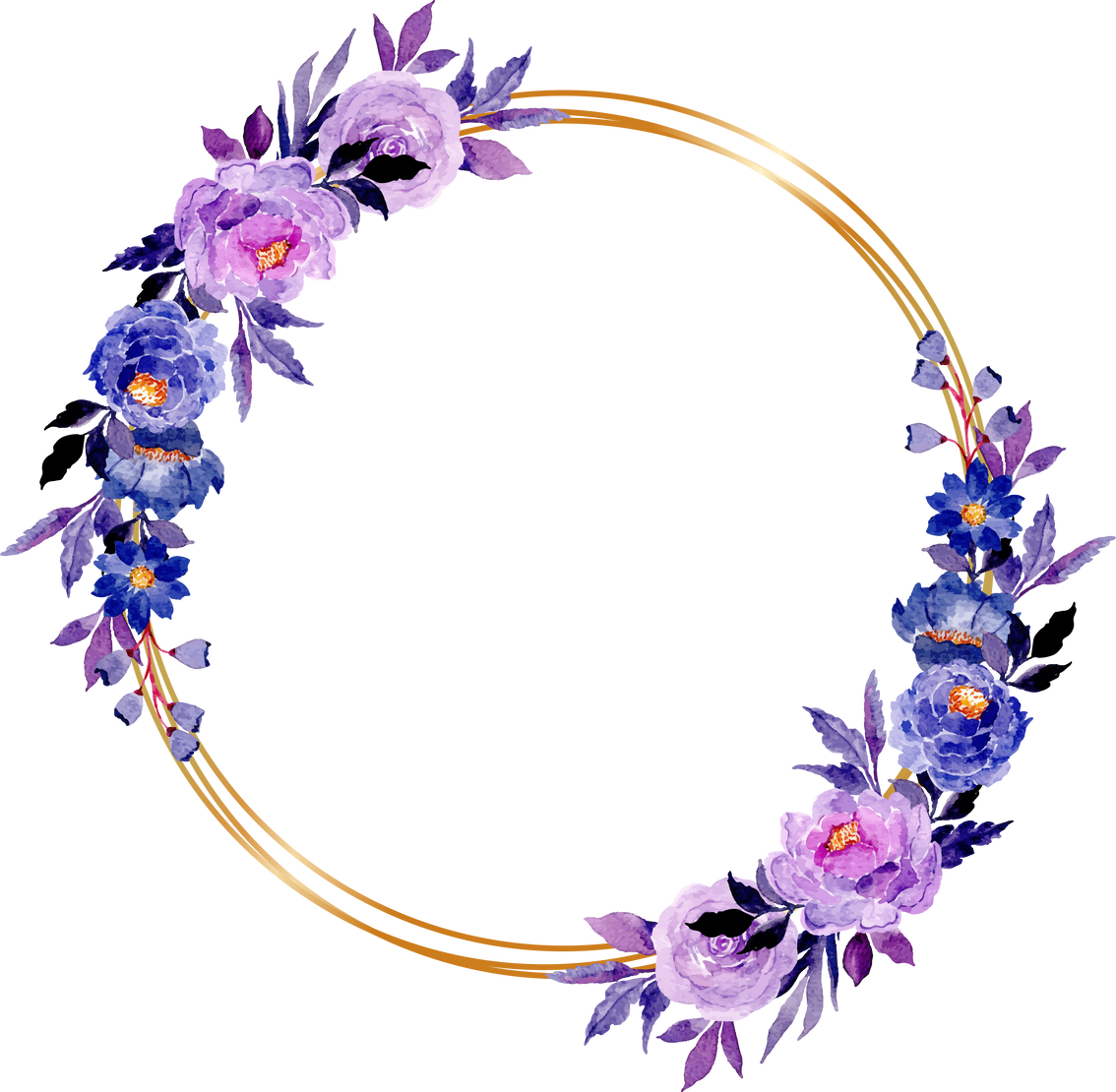 Purple Floral Wreath