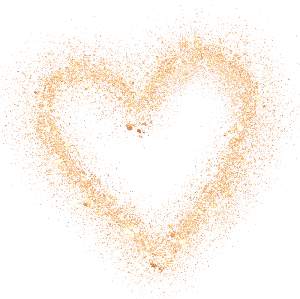 Heart Gold Glitter
