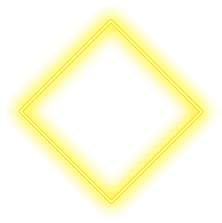 Yellow Rhombus Neon Frame